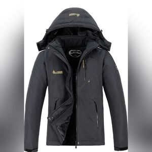 MOERDENG Men's Waterproof Ski Jacket Warm Winter Snow Coat Mountain Windbreaker